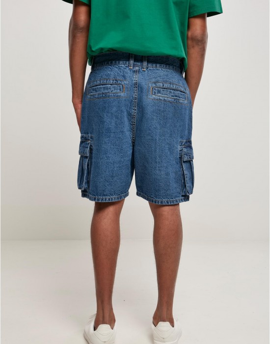 Мъжки дънкови гащи в син цвят Denim Cargo Shorts, Urban Classics, Къси панталони - Complex.bg