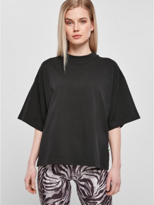 Дамска тениска с широки ръкави в черен цвят Ladies Heavy Tee 