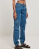 Дамски дълги карго панталони в син цвят Ladies Denim Cargo Pants, Urban Classics, Панталони - Complex.bg