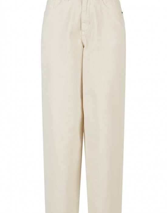 Дамски панталон с висока талия в цвят екрю Ladies High Waist Pants, Urban Classics, Панталони - Complex.bg