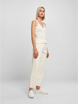 Дамски плетен потник в цвят екрю Ladies Top 