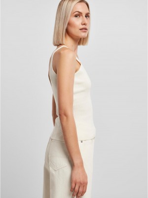 Дамски плетен потник в цвят екрю Ladies Top 