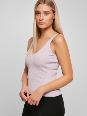 Дамски плетен потник в светлолилав цвят Ladies Top 