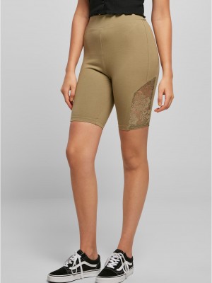 Дамски къс клин в цвят каки Ladies High Waist Shorts 