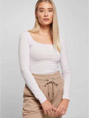 Дамско боди с дълъг ръкав в светлолилав цвят Ladies Body