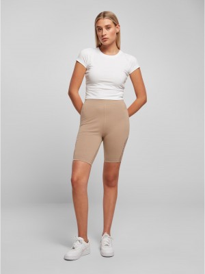 Дамски къс клин в бежов цвят Ladies High Waist Shorts 