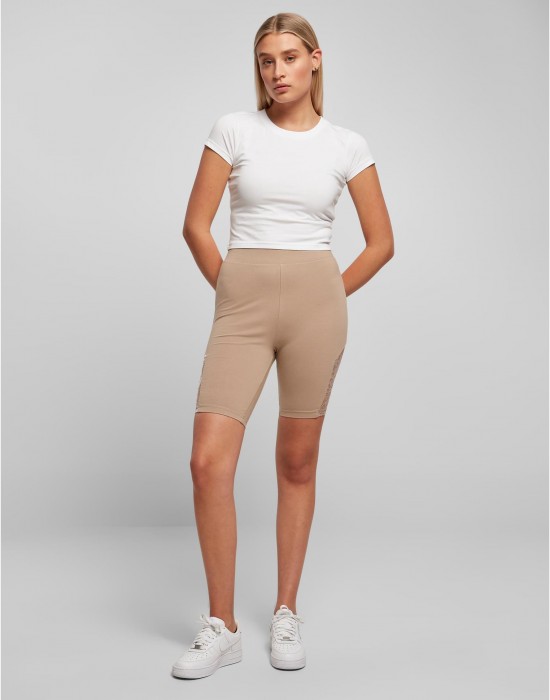 Дамски къс клин в бежов цвят Ladies High Waist Shorts, Urban Classics, Клинове - Complex.bg