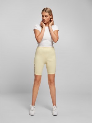 Дамски къс клин в светложълт цвят Ladies High Waist Shorts 