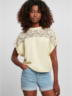 Дамска широка тениска в светложълт цвят Ladies Oversized Tee