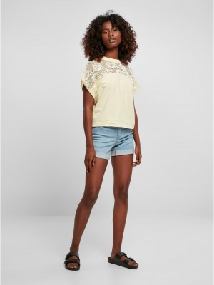 Дамска широка тениска в светложълт цвят Ladies Oversized Tee