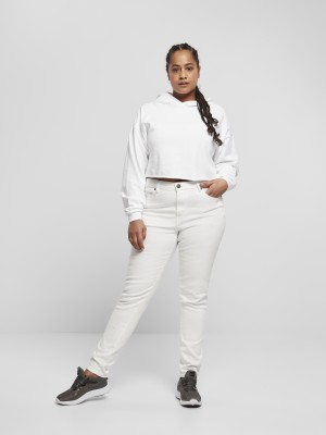 Дамски къс суичър в бял цвят Ladies Hoody