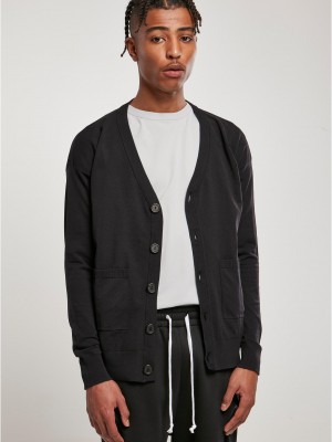 Мъжка жилетка в черен цвят Fine Cardigan Мъжка жилетка в черен цвят Fine Cardigan