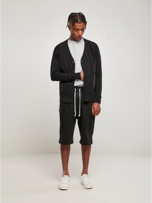 Мъжка жилетка в черен цвят Fine Cardigan Мъжка жилетка в черен цвят Fine Cardigan