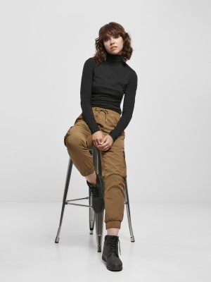 Дамски спортен панталон с висока талия в кафяв цвят Ladies High Waist Pants 