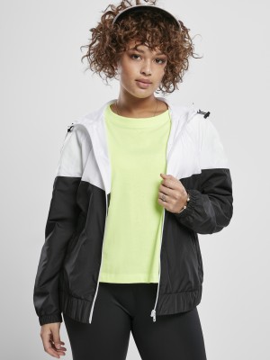Дамска ветровка в цветен десен, Ladies Windbreaker white/black