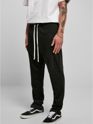 Мъжко спортно долнище в черен цвят Low Crotch Sweatpants