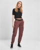 Дамски карго панталон в тъмночервен цвят Ladies High Waist Cargo Pants, Urban Classics, Панталони - Complex.bg