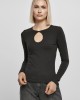 Дамска блуза с дълъг ръкав в черен цвят Ladies Organic Keyhole, Urban Classics, Блузи - Complex.bg