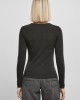 Дамска блуза с дълъг ръкав в черен цвят Ladies Organic Keyhole, Urban Classics, Блузи - Complex.bg