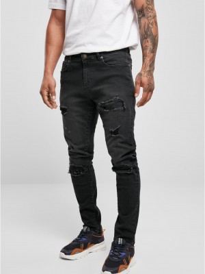 Мъжки дънки в черен цвят Slim Fit Jeans realblk