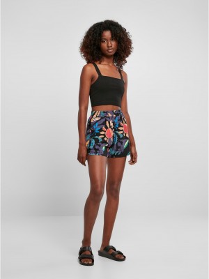 Дамски къси панталони в цветен принт Ladies Shorts blackfruity