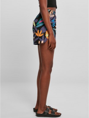 Дамски къси панталони в цветен принт Ladies Shorts blackfruity