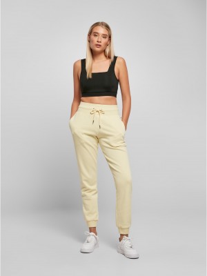 Дамско спортно долнище в светложълт цвят Ladies High Waist Pants