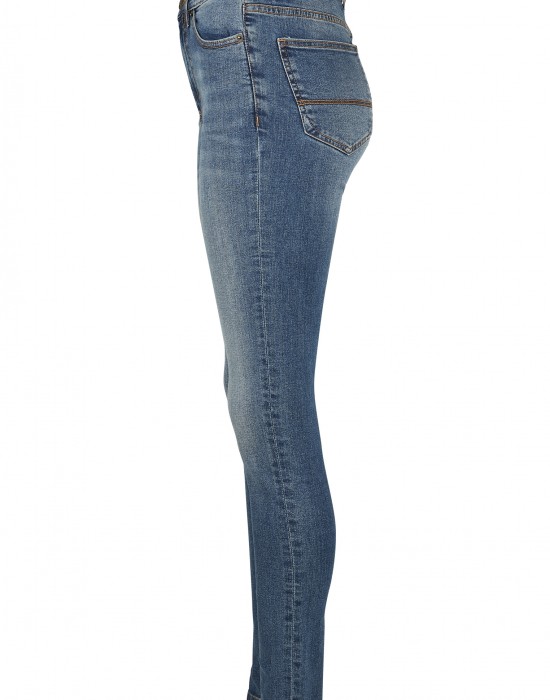 Дамски дънки в синьо Urban Classics Ladies High Waist Skinny Jeans, Urban Classics, Дънки - Complex.bg