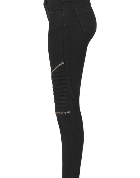 Дамски панталон в черен цвят Urban Classics Ladies Stretch Biker Pants black, Urban Classics, Панталони - Complex.bg