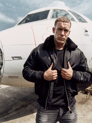 Авиаторско мъжко яке в черен цвят Brandit MA2 Jacket Fur Collar 