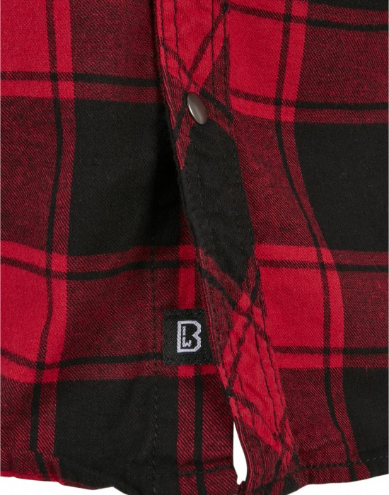 Мъжка риза без ръкави в червено каре Brandit, Brandit, Ризи - Complex.bg