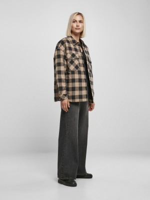 Дамска риза в кафяво Ladies Flanell Padded Overshirt