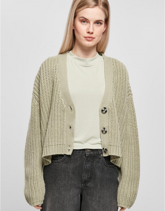 Дамска жилетка в зелено Ladies Oversized Cardigan, Urban Classics, Жилетки - Complex.bg