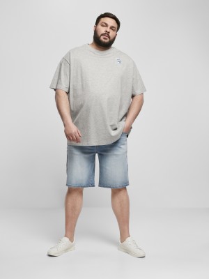 Мъжки къси панталони в синьо Fit Jeans Shorts