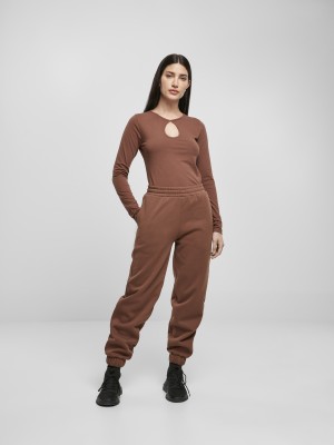 Дамско долнище в кафяв цвят Ladies Organic High Waist Pants