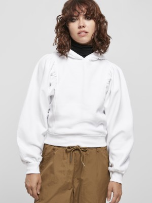 Дамски суичър в бял цвят Ladies Organic Gathering Batwing Hoody