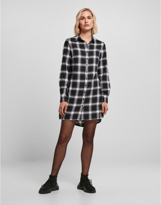 Дамска рокля в черно и бяло Ladies Cotton Dress, Urban Classics, Рокли - Complex.bg