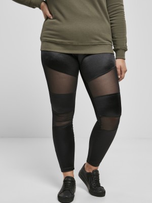 Дамски клин в черно Ladies Shiny Tech Mesh Leggings