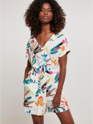 Дамски гащеризон на цветя Ladies Short Viscose Belt 