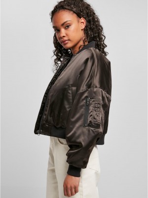 Дамско яке бомбър в черно Ladies Short Bomber Jacket Дамско яке бомбър в черно Ladies Short Bomber Jacket
