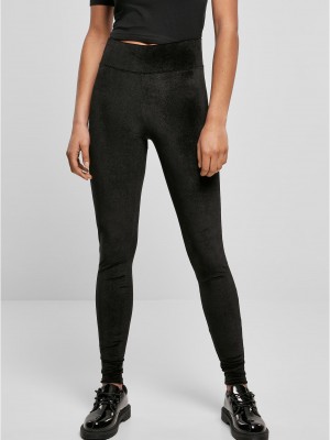 Дамски дълъг клин в черно Ladies High Waist Velvet Leggings