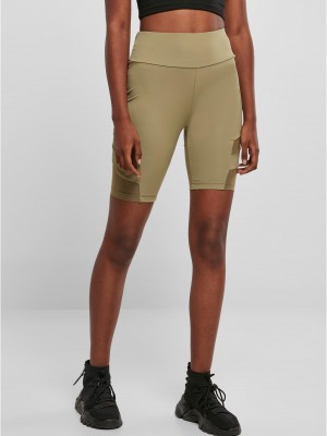 Дамски къс клин в цвят каки Ladies High Waist Tech Shorts Дамски къс клин в цвят каки Ladies High Waist Tech Shorts