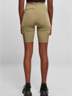 Дамски къс клин в цвят каки Ladies High Waist Tech Shorts Дамски къс клин в цвят каки Ladies High Waist Tech Shorts