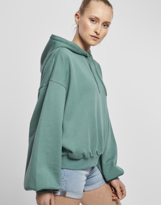 Дамски широк суичър в зелено Ladies Oversized Hoody, Urban Classics, Суичъри - Complex.bg