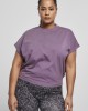 Дамска тениска в лилаво Ladies Short Pigment Dye Cut On Sleeve Tee, Urban Classics, Тениски - Complex.bg