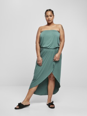 Дамска рокля в зелено Ladies Viscose Bandeau Dress 