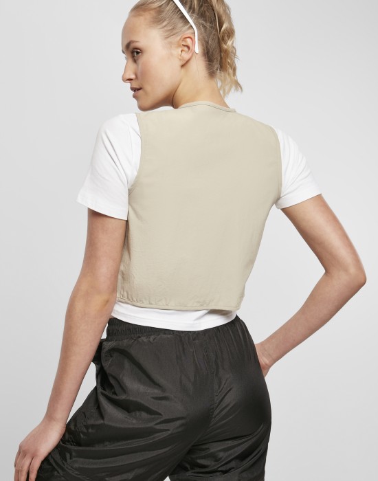Дамско яке в черно и бяло Ladies Short Tactical Vest, Urban Classics, Якета - Complex.bg