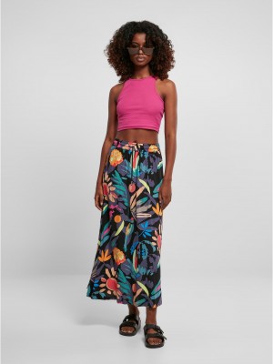 Дамски топ в розов цвят Ladies Cropped Rib Top brightviolet