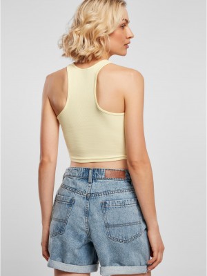 Дамски топ в светложълт цвят Ladies Cropped Rib Top softyellow