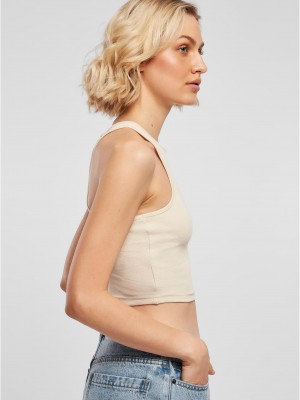 Дамски топ в цвят екрю Ladies Cropped Rib Top softseagrass